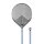 Gi.Metal | Linea Evoluzione | Pizzaschaufel abgerundet | perforiert | Ø 33 cm | Stiel 30 cm.